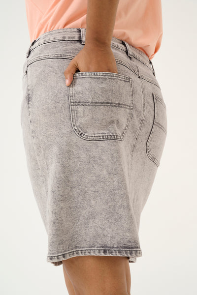 KCamelina Denim Nederdel Grey Washed Denim