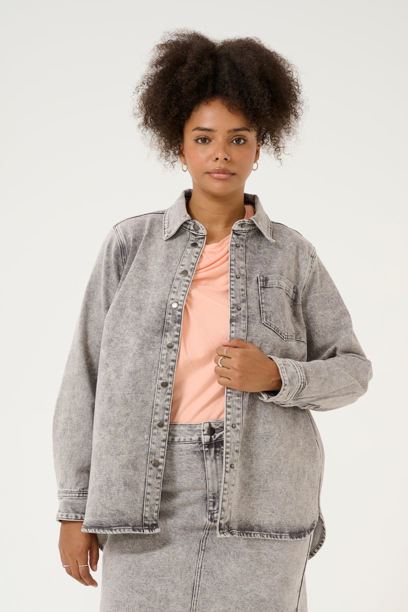 KCamelina Denimjakke Grey Washed Denim