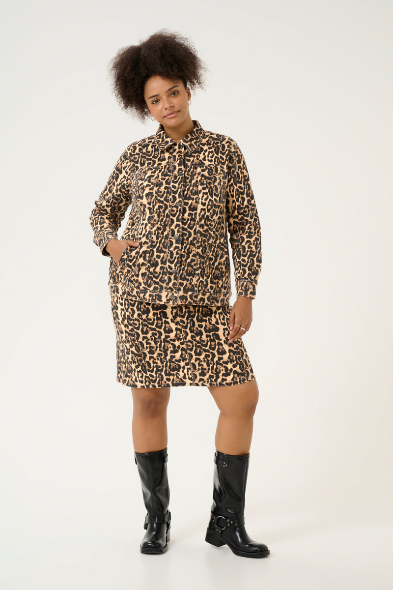 KCleonoma Denimjakke Leopard