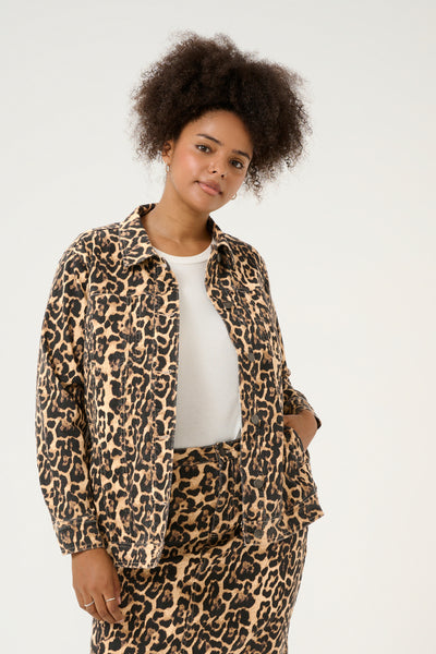 KCleonoma Denimjakke Leopard