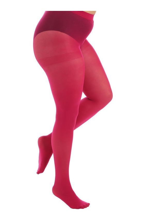 50 Denier Strømpebukser - Curvy Super Stretch - Cerise