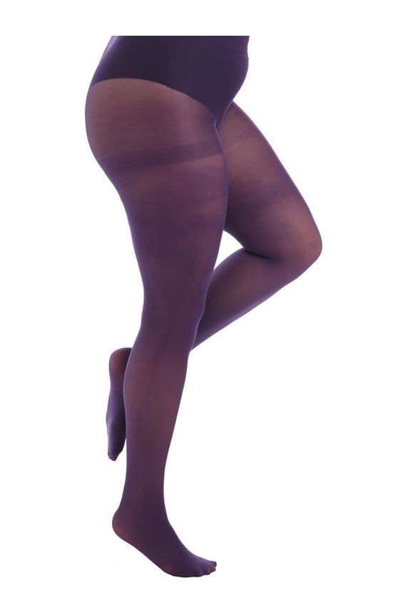 50 Denier Strømpebukser - Curvy Super Stretch - Purple