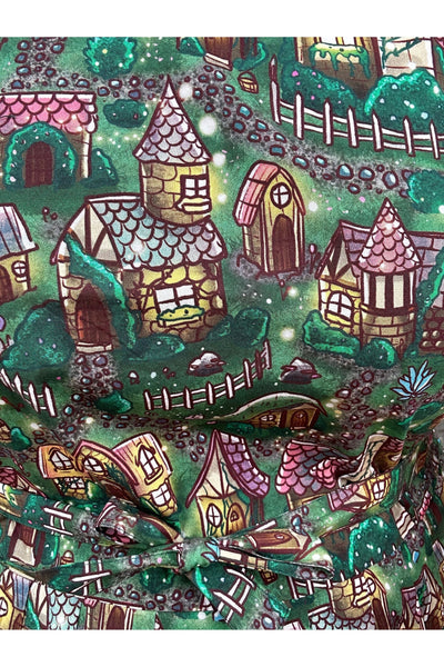 Christmas Cottages Tea Dress Multifarvet