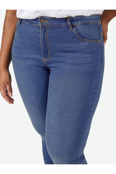 CALLIE "32 CURVE Jeans Skinny Medium Blue Denim