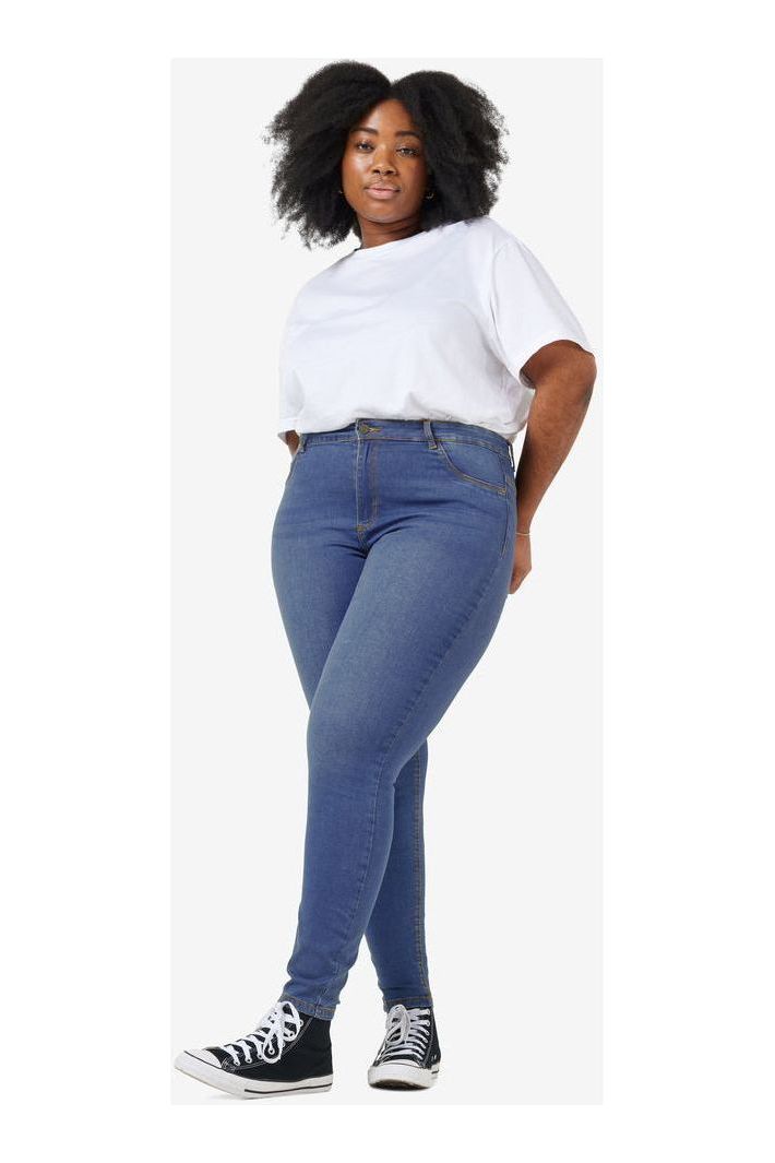 CALLIE "32 CURVE Jeans Skinny Medium Blue Denim