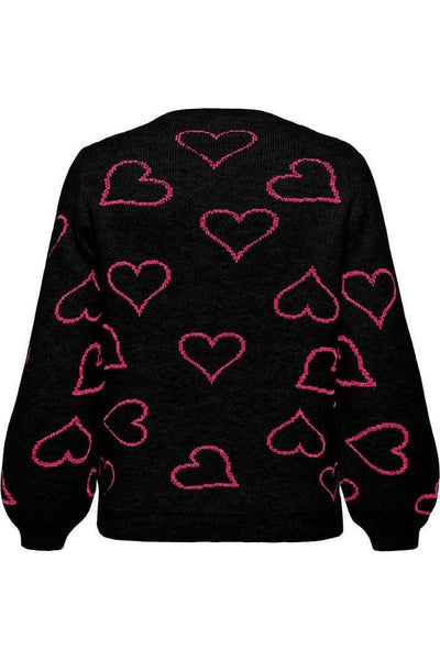 CARHAPPIE Pullover Sort/Pink