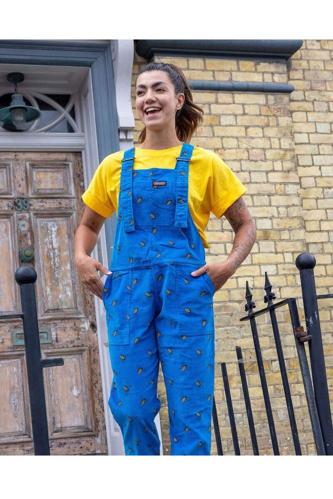 Dungarees Fløjl Bee Blå